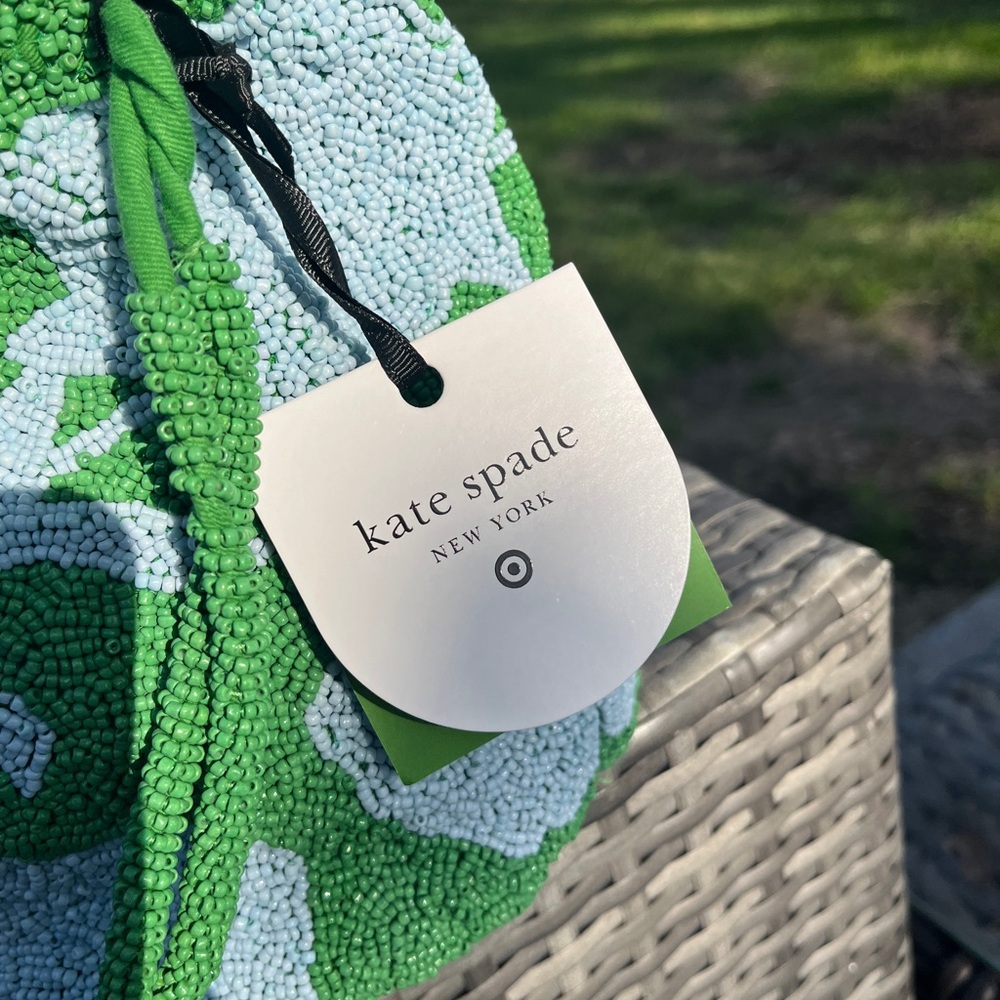 Kate Spade x Target Beaded Classic Rose Drawstring Bucket Bag - Picture 7 of 8